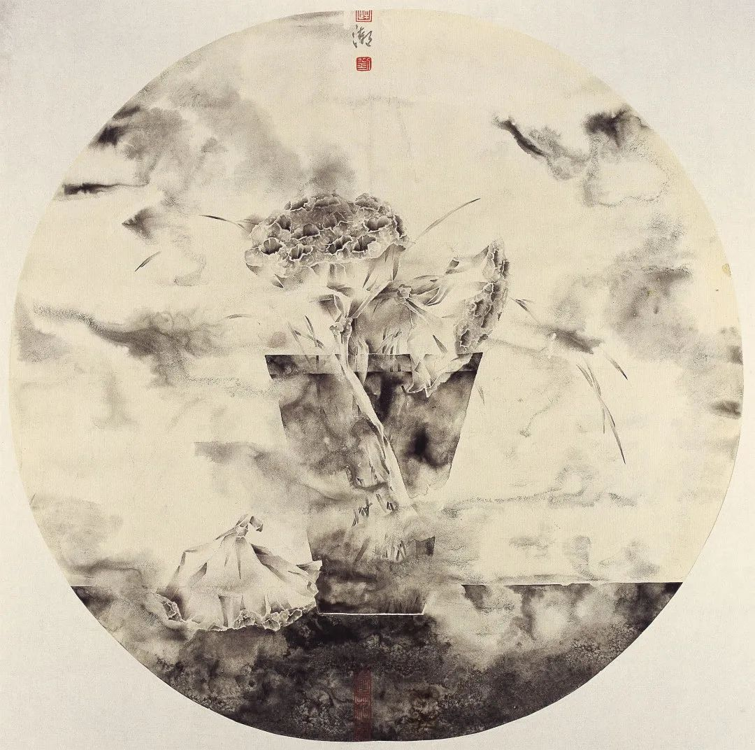 劉春潮 愛蓮說之幻 68x68cm  紙本水墨  2006年